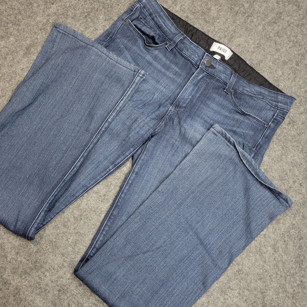 PAIGE Women's Bootcut Jeans in Medium Blue Wash